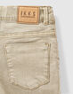 Jungen-Jeans-Bermudas mit Patch in Mittelbeige -5