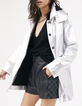 Parka argentée en coton enduit à capuche amovible Femme-3