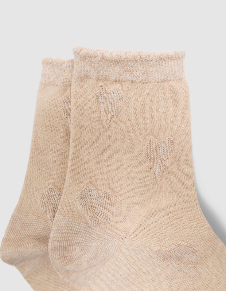 Chaussettes beiges, noires, grises fille-5 Chaussettes beiges, noires, grises fille-5