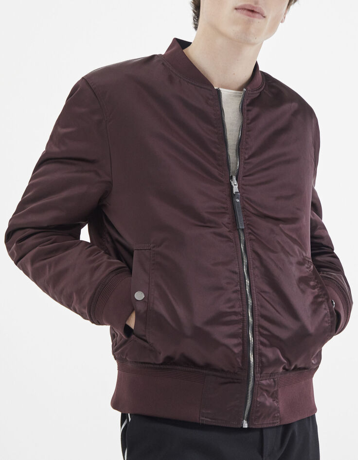 Bomber réversible dark purple et noir nylon Homme-2