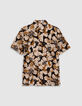 Men’s saffron REGULAR shirt with XL flower print-5