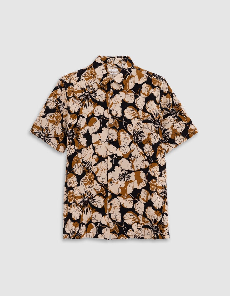 Men’s saffron REGULAR shirt with XL flower print-5 Men’s saffron REGULAR shirt with XL flower print-5