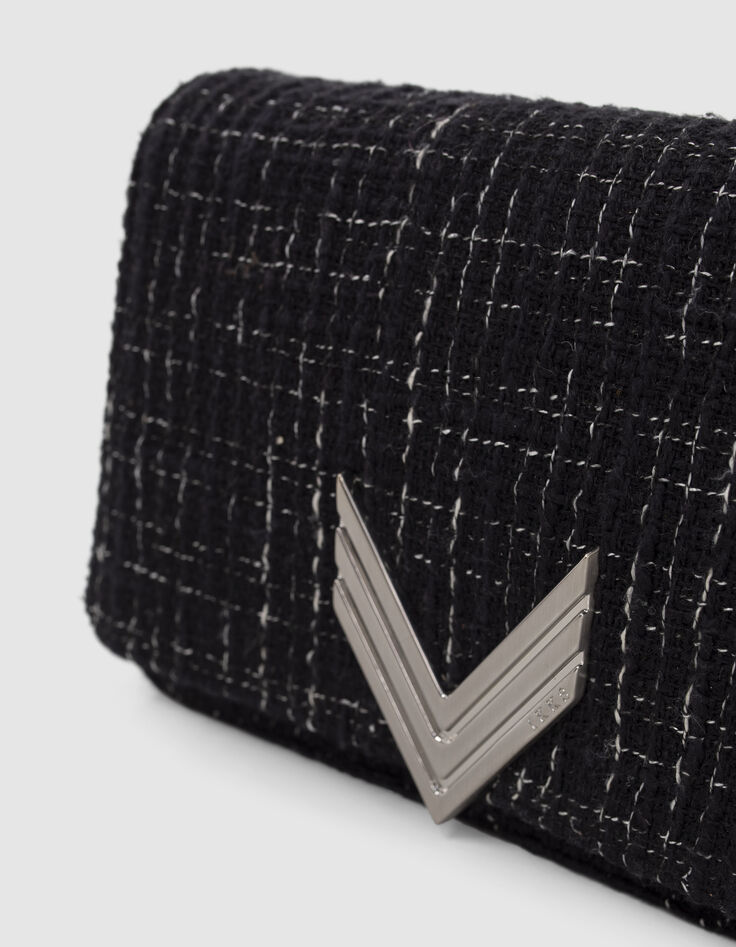 Le sac 111 noir façon tweed Femme-3 Le sac 111 noir façon tweed Femme-3