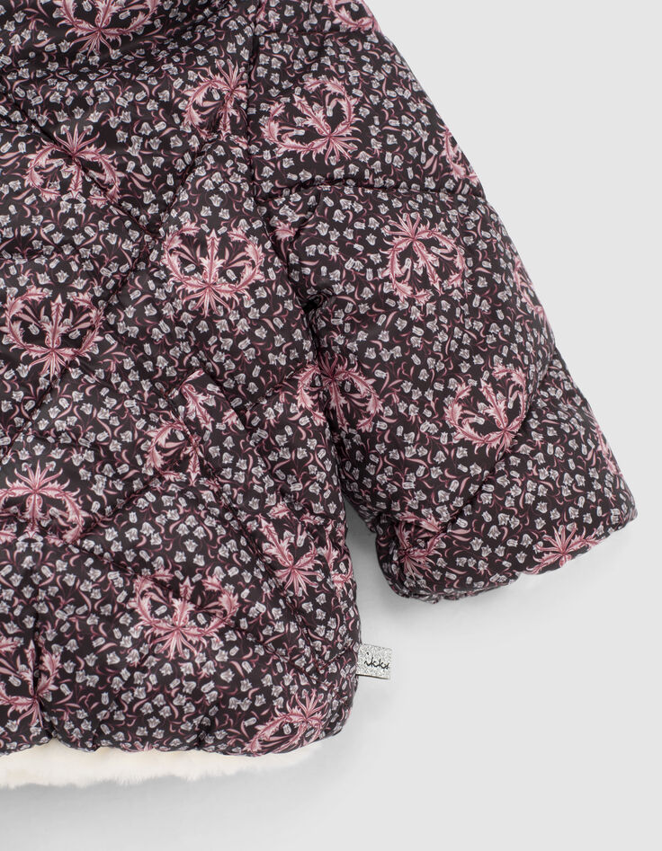 Wendesteppjacke in Schwarz und Weiß für Babymädchen-5