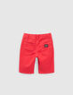 Bermudas vaquero rojo cintura elástica niño-2
