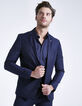Men’s sky blue denim jacket, removable hood-1