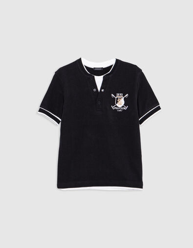 Camiseta trampantojo negra de niño - IKKS