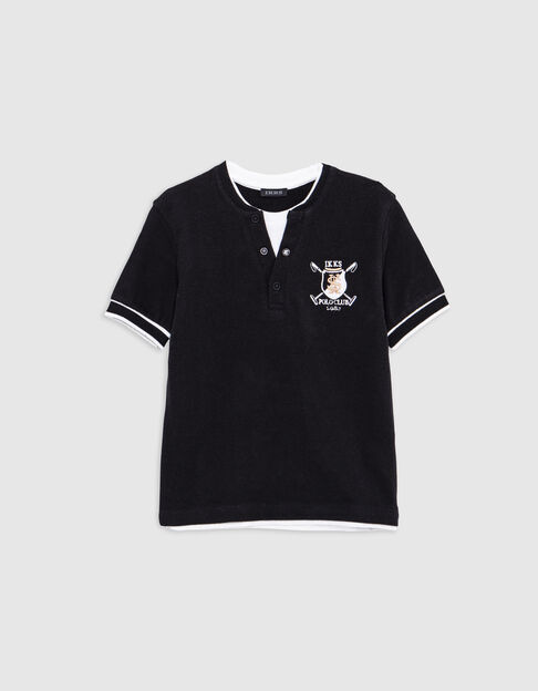 Camiseta trampantojo negra de niño - IKKS