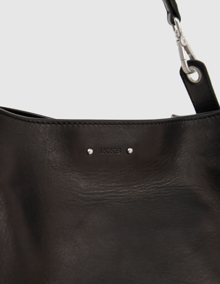 Sac The Worker noir cuir Femme-6