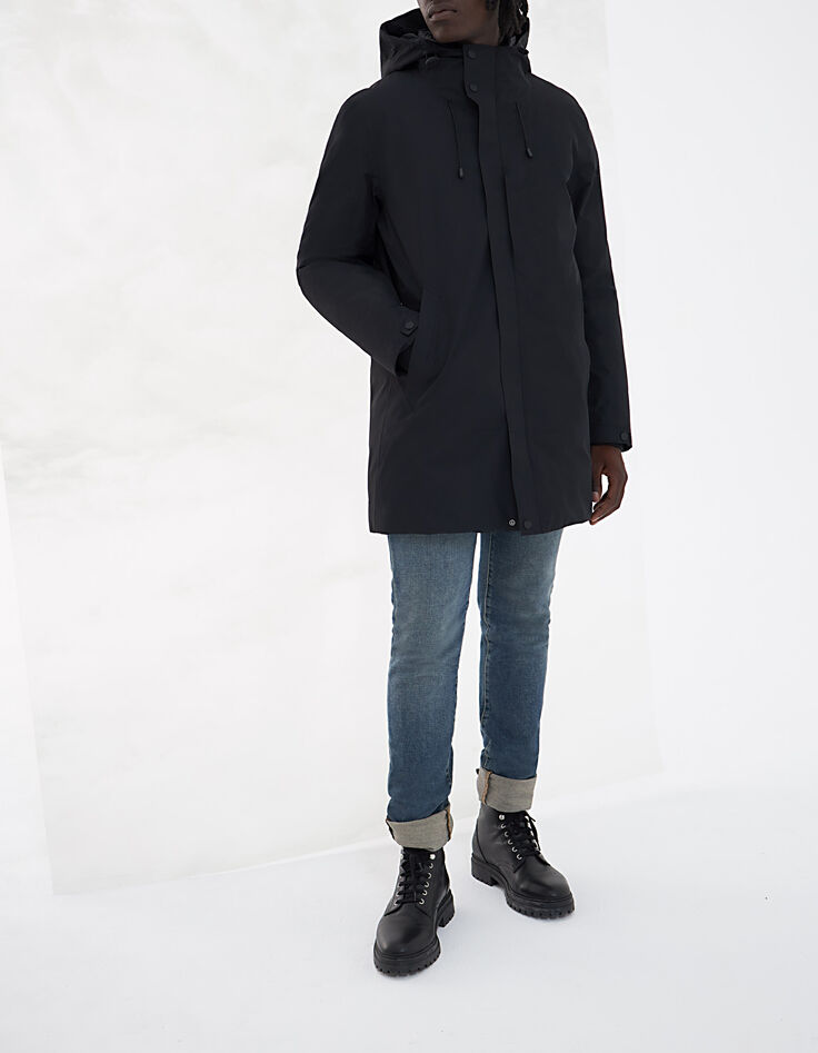 Parka noire mate WATERPROOF BREATHABLE Homme-6