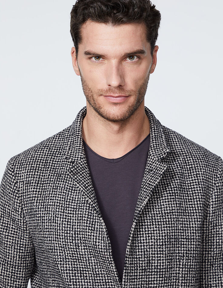 Men’s anthracite checked coat-4