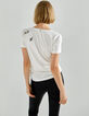 Wit T-shirt katoen-modal bliksems parelborduursels dames-3