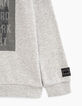 Sweat Batman gris print masque et flocage rayures garçon -3