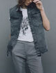 Grijs overshirt in katoen dames-1