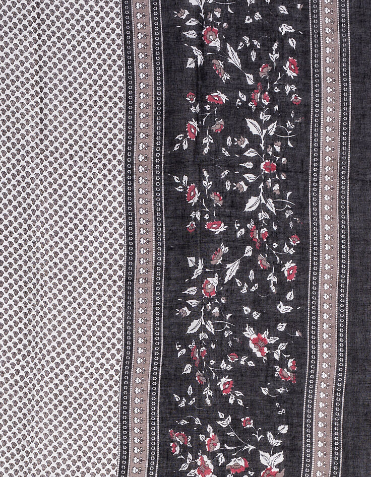 Damenschal mit Blumen-3 Damenschal mit Blumen-3