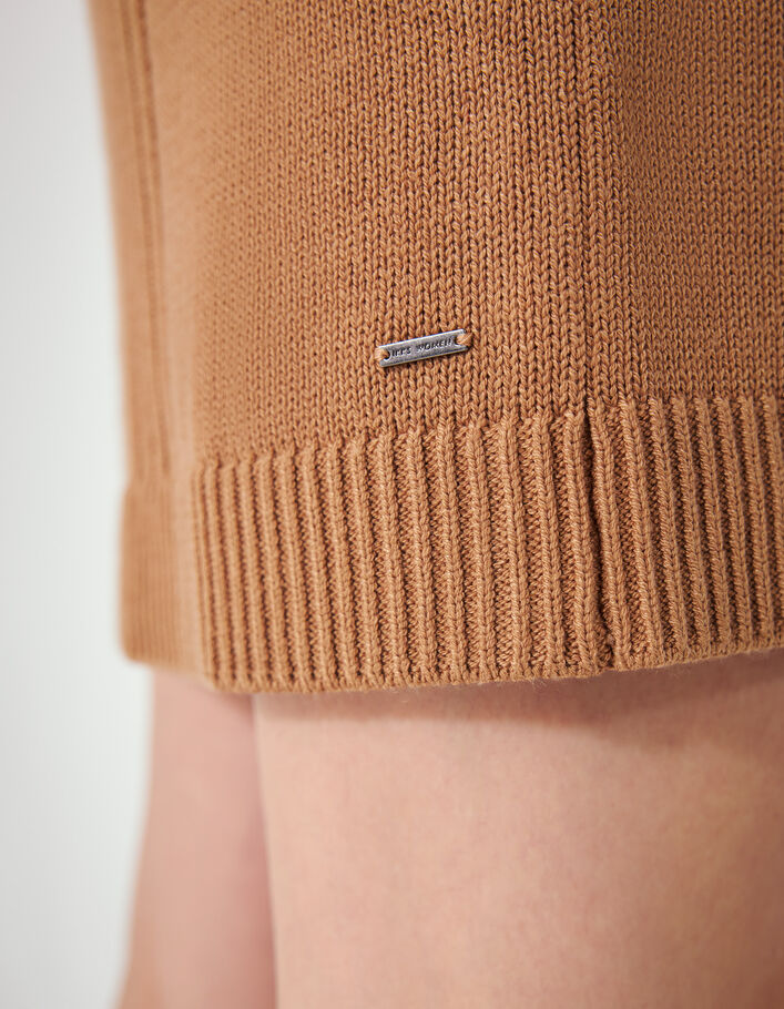 Korte, gebreide jurk - truimodel - BIEGE - Dame - 25.00