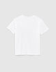 Gebroken wit T-shirt geborduurd embleem IKKS jongens-3