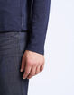 Tee-shirt marine manches longues Homme-5