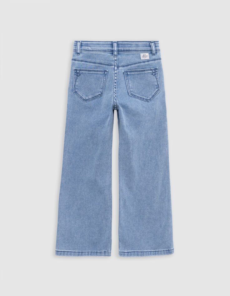 Blaue LARGE-Mädchenjeans mit Schalgürtel-6