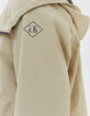 Parka beige clair à capuche en nylon Homme-3