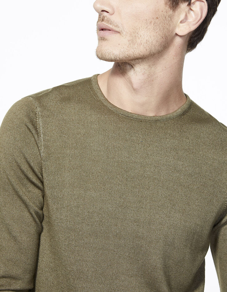 Men's khaki sweater-4