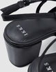 Escarpins slingback noirs cuir boucle oeillets Femme-6