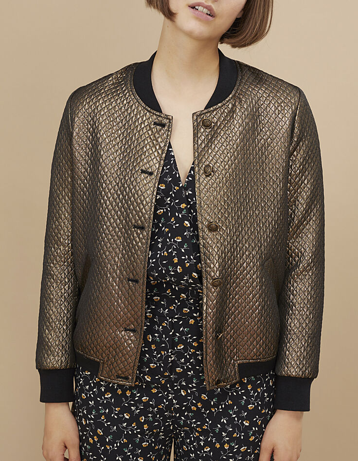 I.Code gold quilted baseball jacket-2 I.Code gold quilted baseball jacket-2