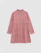 Robe rose imprimé fleuri fille-7