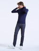 Pull laine marine à col roulé Homme-6