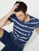 Tee-shirt indigo tie and dye Homme-1