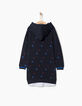 Robe-sweat marine brodée fille-3