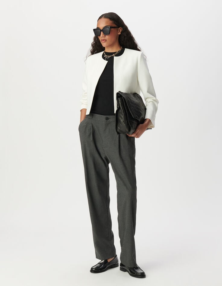 Veste boléro écrue longueur cropped-1