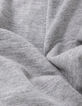 Graues Damen-T-Shirt mit gesticktem Schriftzug mit Perlen-7