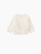 Cardigan blanc cassé fourrure synthétique bébé fille-2