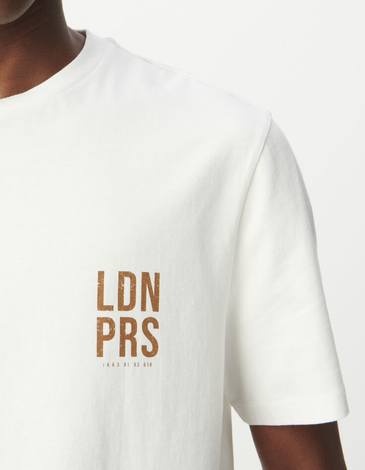 T-shirt blanc maxi visuel dos Homme-4