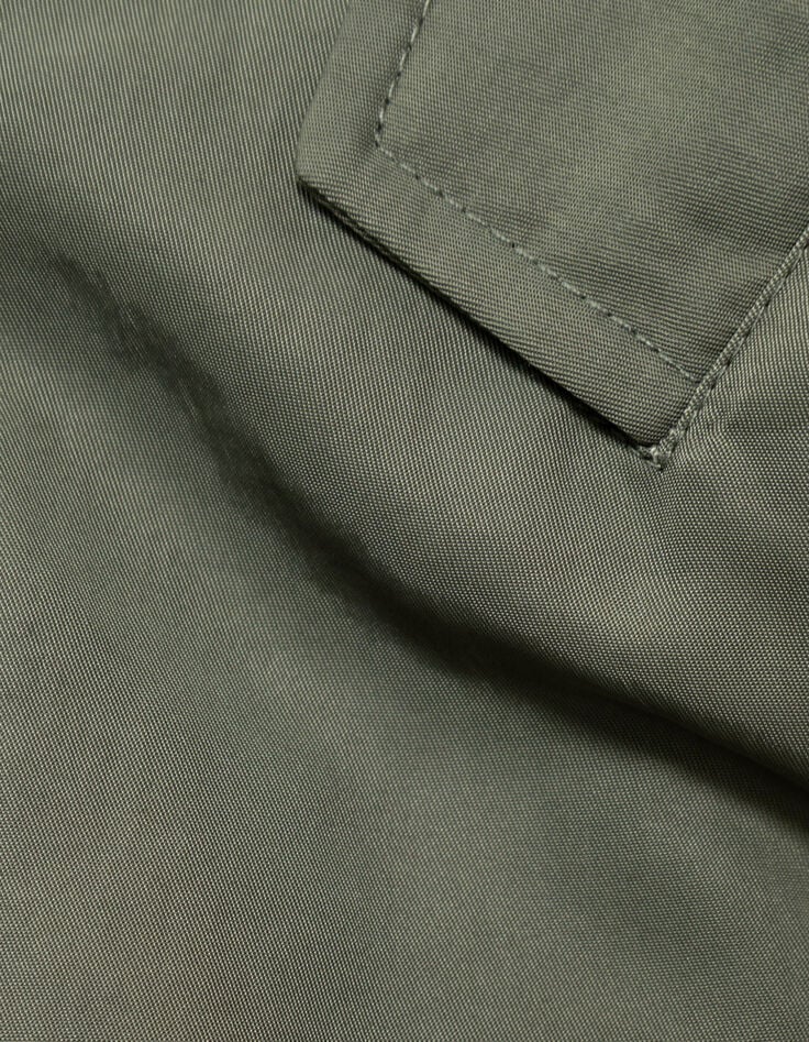 Khaki Jungenjacke Karo-Ärmeln und Bomberjacke-10 Khaki Jungenjacke Karo-Ärmeln und Bomberjacke-10