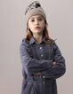 Girls’ beige knit beanie with leopard motif-2