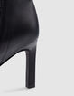 Women's black socks boots with thin heel-6
