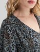 Vestido azul LENZING™ ECOVERO™ pantera Mujer-5