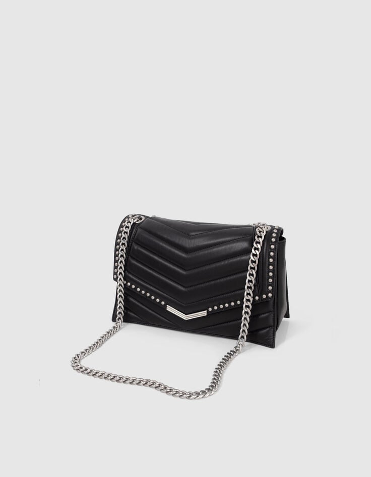 Tas THE 1 zwart leer met studs Maat L Dames-4