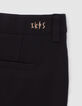 Schwarze 7/8-Mädchenhose mit Nietenverzierungen-4