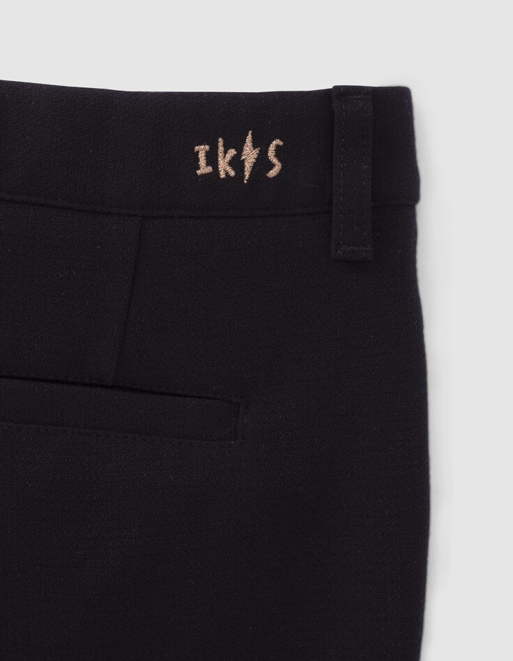 Schwarze 7/8-Mädchenhose mit Nietenverzierungen-4