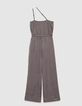 Grey Lyocell&reg; jumpsuit asymmetrical for women-6