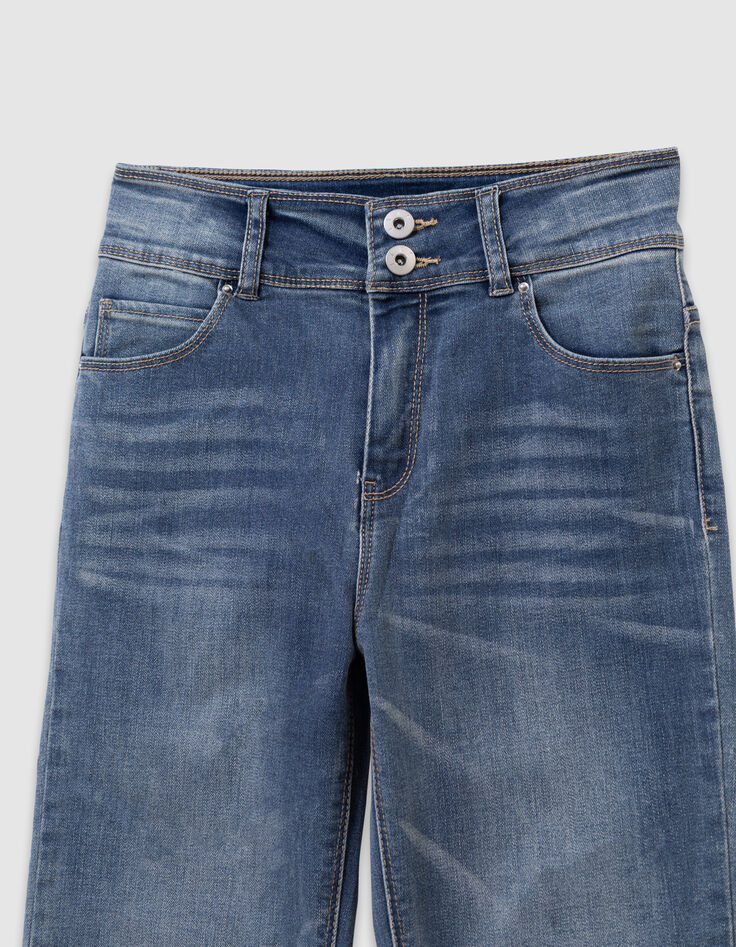 Blaue FLARE-Mädchenjeans Waterless-5