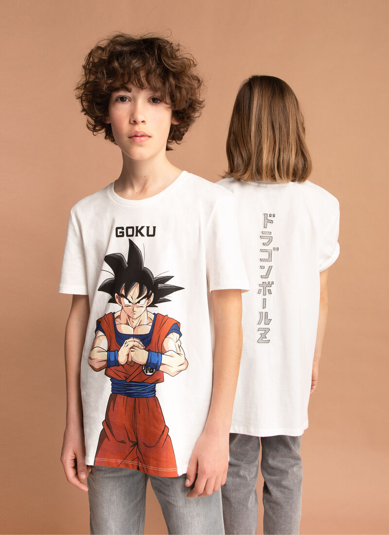 Boys’ white Son Goku image DRAGON BALL T-shirt
