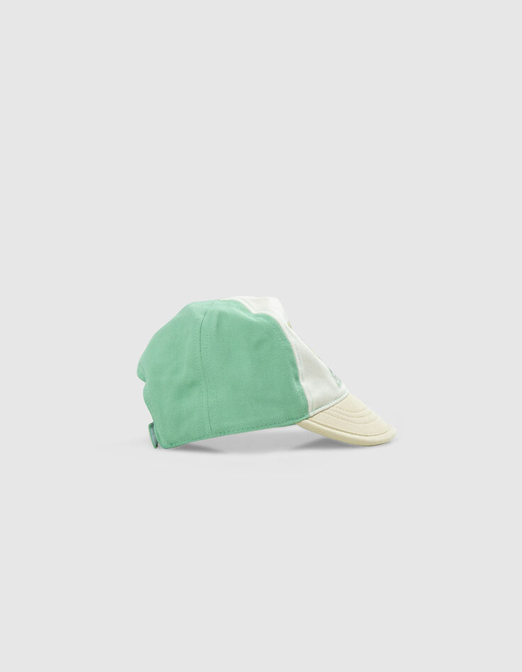 Casquette verte, écrue et beige visuel bananes bébé garçon-2