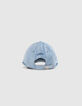 Casquette bleue Lyocell® matelassage cœurs fille-3