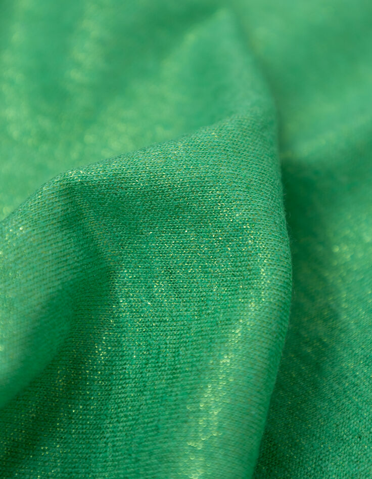 Tee-shirt manches courtes vert iris&eacute;-3