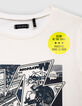 Camiseta blanco roto estilo comics IKKS HERO niño-5