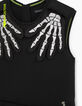 Schwarzes M&auml;dchenkleid mit abnehmbaren Handschuhen Halloween-4